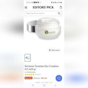 Teamine eye cream .5ml NWT